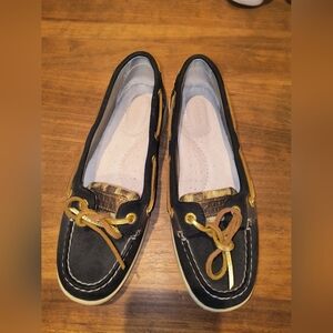 Gold & Black Women's Loafers